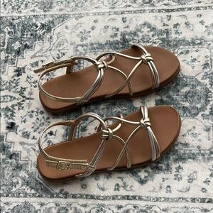 Elegant Gold and Silver Women's Sandals